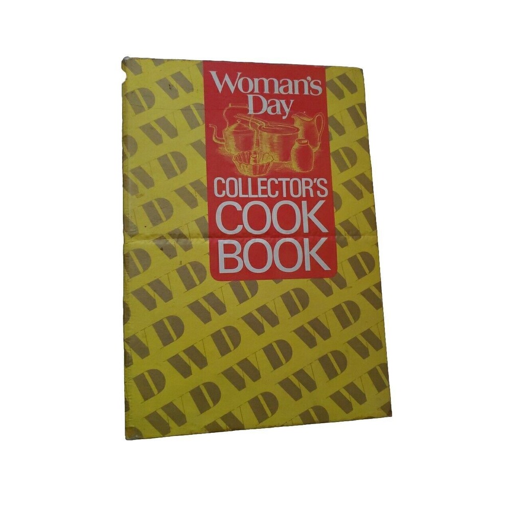 Woman's Day Collectors Cookbook VINTAGE 1970 Yellow Hardcover  Binder Ephemera